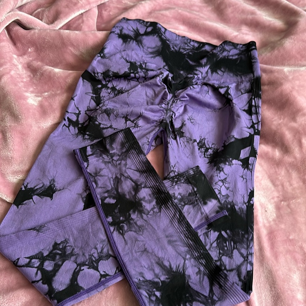 Ruched high waist tummy control leggings
